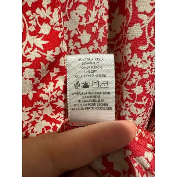 Size S Pleione Floral Faux Wrap‎ Blouse - Picture 6 of 7